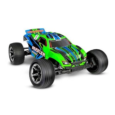 37254-8-GRN Traxxas Rustler 2wd XL-5 HD w/ Battery Green