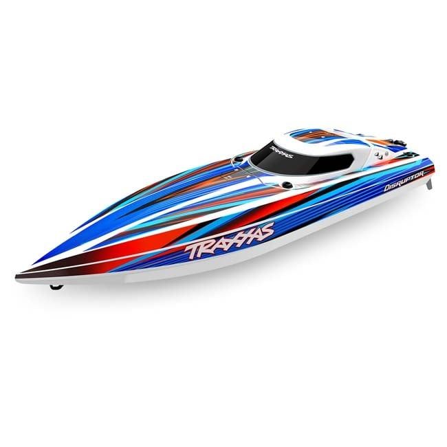 TRX-106064-4-BLUE Traxxas Disruptor®: High Performance Race Boat with TQ™  2.4 GHz radio system