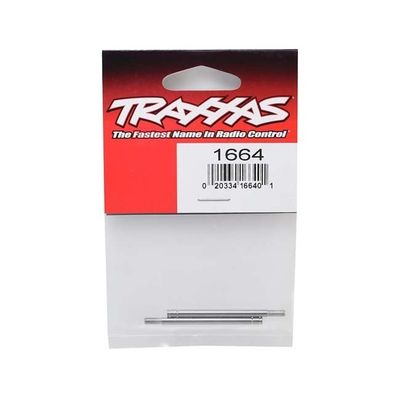 TRX-1664 Traxxas Shock shafts, steel, chrome finish (long) (2)