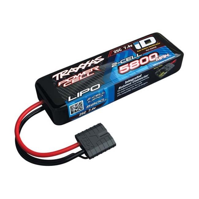 TRX-2843X Traxxas 5800 mAh 7.4V 2-Cell 25C LiPo Battery with iD Connector