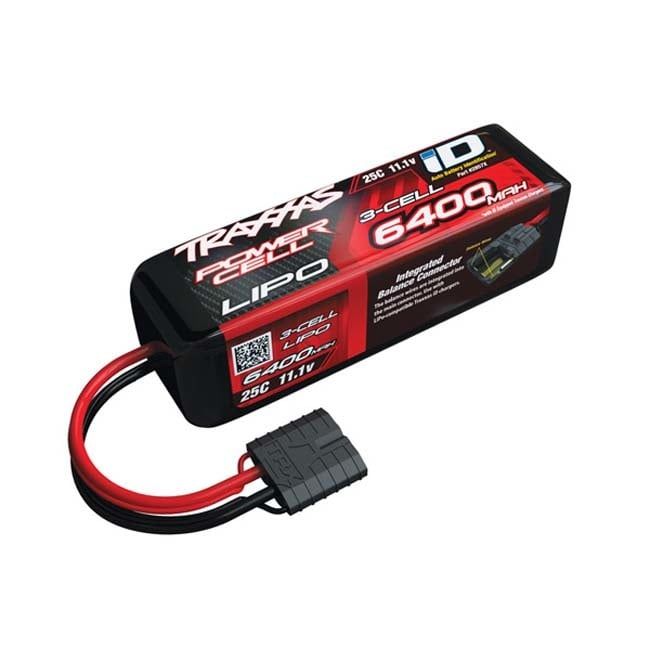TRX-2857X Traxxas 6400 mAh 11.1V 3-Cell 25C LiPo Battery with iD Connector