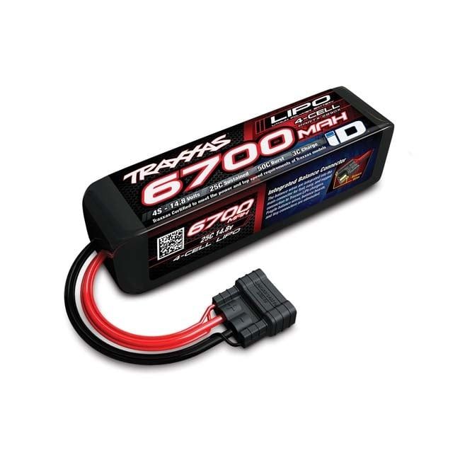 TRX-2890X Traxxas 6700 mAh 14.8V 4-Cell 25C LiPo Battery with iD Connector