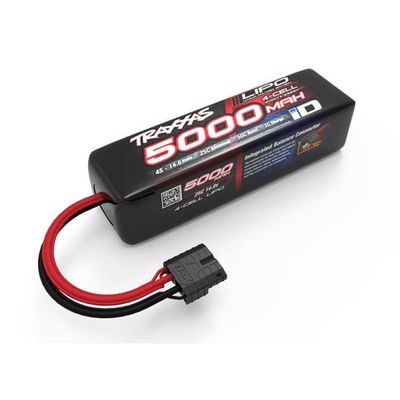 TRX-2889X Traxxas 5000 mAh 14.8V 4-Cell 25C LiPo Battery with iD Connector TRX-2889X Traxxas 5000 mAh 14.8V 4-Cell 25C LiPo Battery with iD Connector