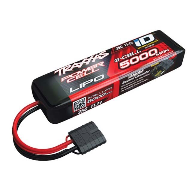 TRX-2872X Traxxas 5000 mAh 11.1V 3-Cell 25C LiPo Battery with iD Connector (Long)