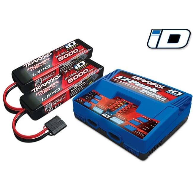 TRX-2990 Traxxas Battery/Charger Completer Pack — 2972 Dual Charger + (2×) 2872X 5000 mAh 3S LiPo