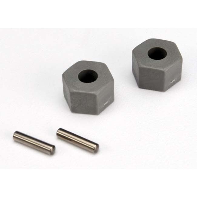 TRX-3654 Traxxas Wheel Hubs, Hex, 12 mm Tall Offset, with 2.5x10 mm Axle Pins (2)
