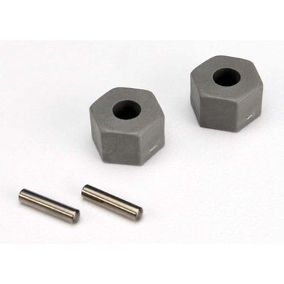 TRX-3654 Traxxas Wheel Hubs, Hex, 12 mm Tall Offset, with 2.5x10 mm Axle Pins (2) TRX-3654 Traxxas Wheel Hubs, Hex, 12 mm Tall Offset, with 2.5x10 mm Axle Pins (2)