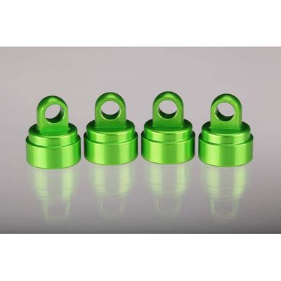 TRX-3767G Traxxas Aluminum Shock Caps, Green-Anodized (4) (fits all Ultra Shocks)