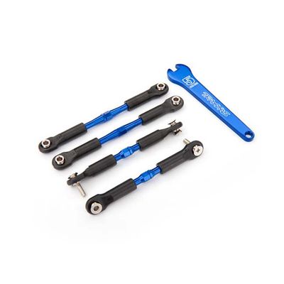 TRX-3741A Traxxas Aluminum Camber Link Set, Blue-Anodized (4) with Wrench