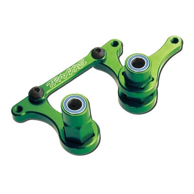 TRX-3743G Traxxas Aluminum Steering Bellcrank Set, Green-Anodized with Bearings (assembled)