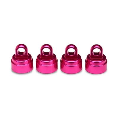 TRX-3767P Traxxas Aluminum Shock Caps, Pink-Anodized (4) (fits all Ultra Shocks)