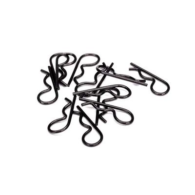 TRX-3934A Traxxas Body Clips, Heavy Duty, Black (12)