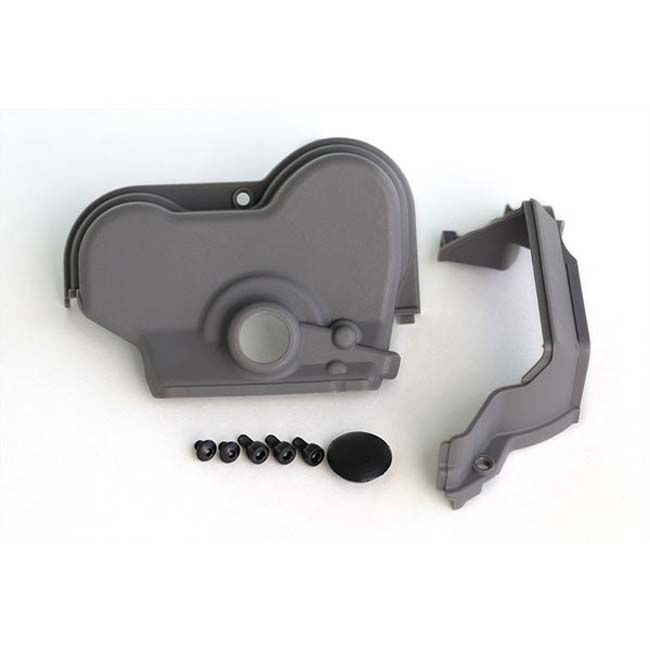 TRX-3977A Traxxas Gear Cover, Upper &amp; Lower / Dust Plug / 3×6 mm CS (3) (Legacy)