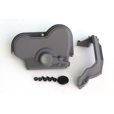 TRX-3977A Traxxas Gear Cover, Upper &amp; Lower / Dust Plug / 3×6 mm CS (3) (Legacy)