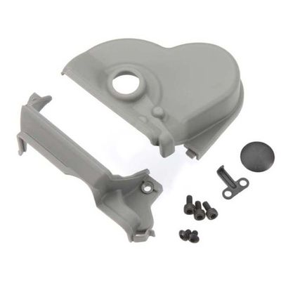 TRX-3977R Traxxas Gear Cover, Upper &amp; Lower / Dust Plug / 3×6 mm CS (3) (Single Motor)