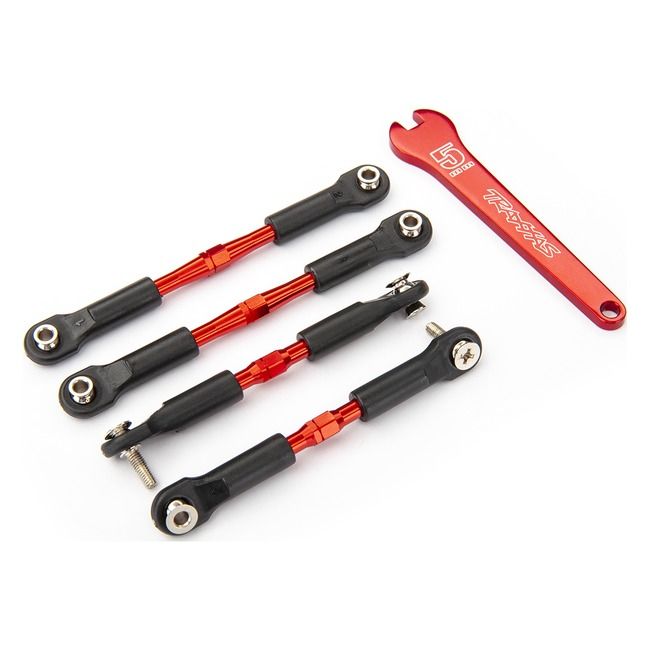 TRX-3741X Traxxas Aluminum Camber Link Set, Red-Anodized (4) with Wrench