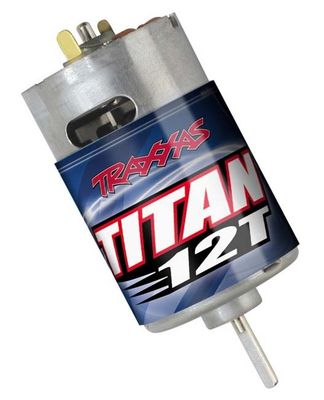 TRX-3785 Traxxas Motor, Titan 12T (12-Turn, 550 Size, Brushed)