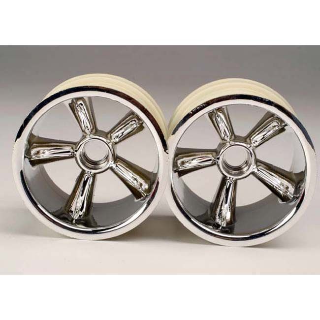 TRX-4174 Traxxas TRX Pro-Star Chrome Wheels, Front (2) (for 2.2" Tires) (Legacy)