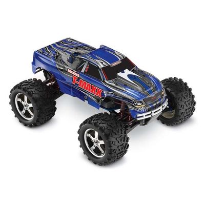 TRX-49077-3-BLUE Traxxas T-Maxx 3.3 Nitro 4WD Monster Truck RTR with TQi and TSM - Blue