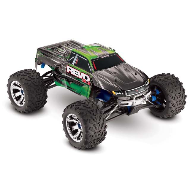 TRX-53097-3-GRN Traxxas Revo 3.3 4WD Nitro Monster Truck RTR - Green