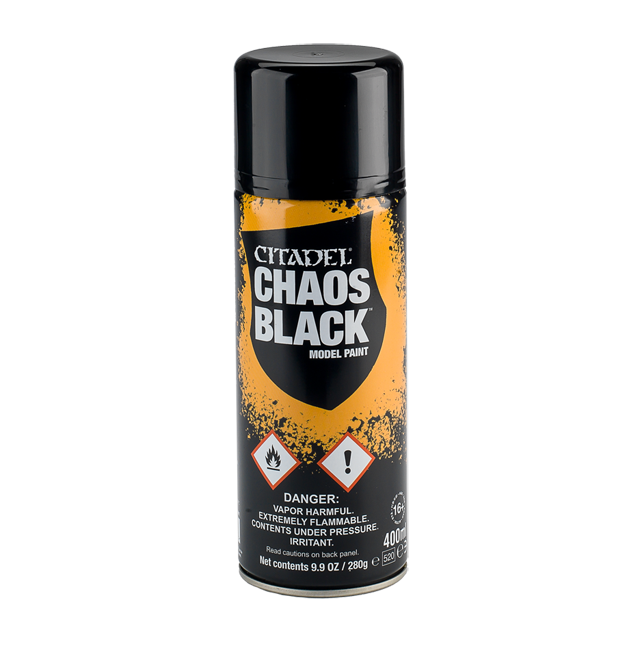 GWS-62-02 Games Workshop Warhammer Colour Chaos Black Spray 400 ml