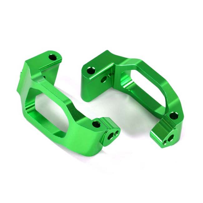 TRX-8932G Traxxas Caster Blocks C-Hubs 6061-T6 Aluminum Green-Anodized Left and Right with Hardware (Superseded)