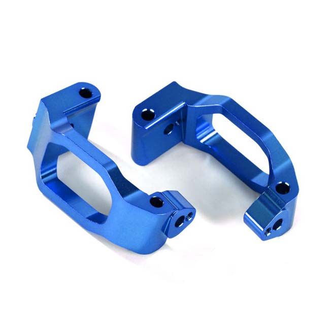 TRX-8932X Traxxas Caster Blocks C-Hubs 6061-T6 Aluminum Blue-Anodized Left and Right with Hardware (Superseded)