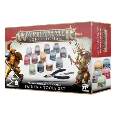 GWS-80-17 Games Workshop Warhammer Age of Sigmar Paints + Tools Set