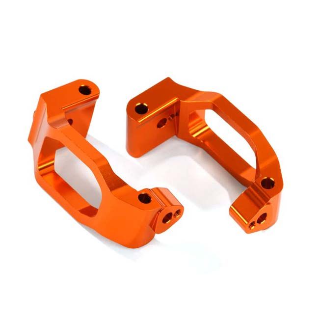 TRX-8932A Traxxas Caster Blocks C-Hubs 6061-T6 Aluminum Orange-Anodized Left and Right with Hardware