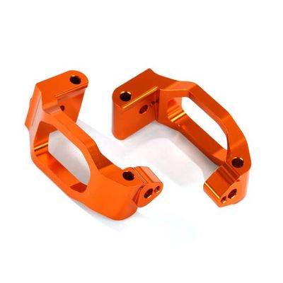 TRX-8932A Traxxas Caster Blocks C-Hubs 6061-T6 Aluminum Orange-Anodized Left and Right with Hardware