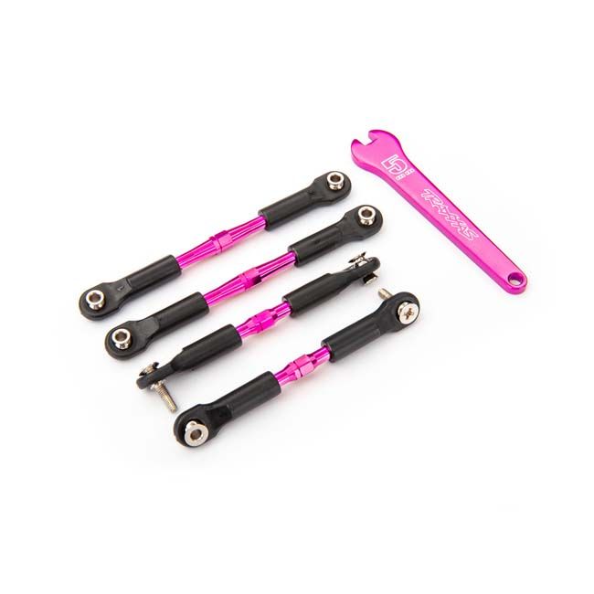 TRX-3741P Traxxas Aluminum Camber Link Set, Pink-Anodized (4) with Wrench