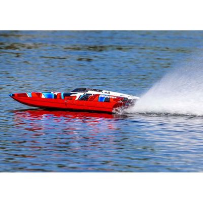 TRX-57046-4-REDR Traxxas DCB M41 Widebody 40-inch Catamaran RTR - Red