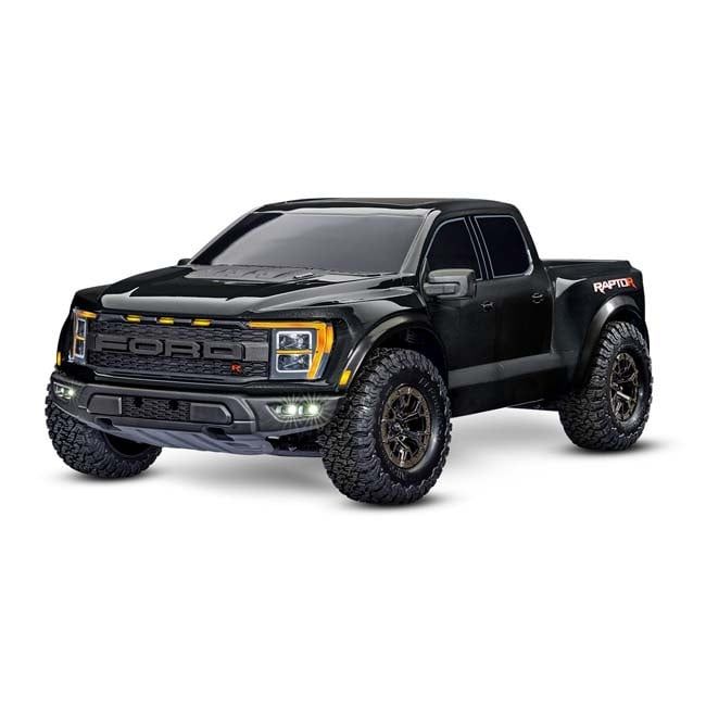 TRX-101076-4-BLK Traxxas Ford Raptor R 4X4 VXL 1/10 Scale Brushless Truck - Black (Collector Specs)