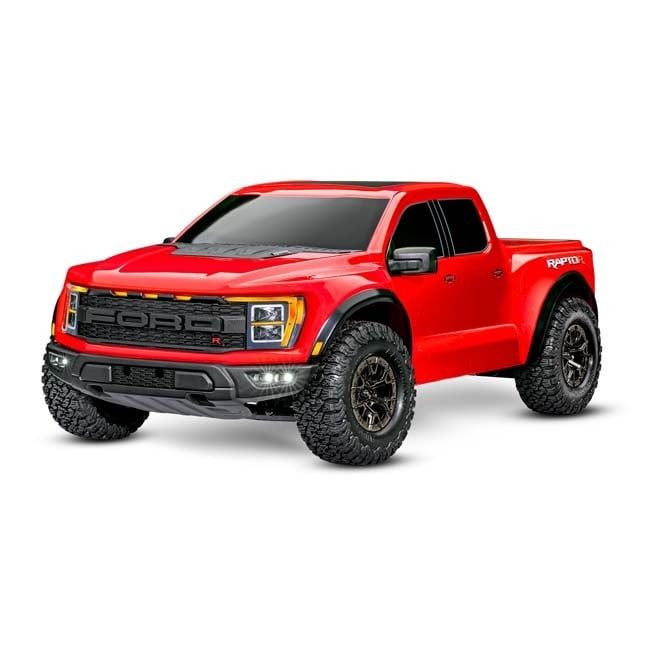 TRX-101076-4-RED Traxxas Ford Raptor R 4X4 VXL 1/10 Scale Brushless Truck - Red (Collector Specs)