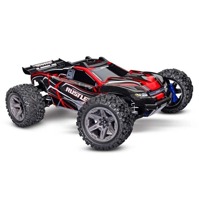 TRX-67164-4-RED Traxxas Rustler 4X4 BL-2s Red Stadium Truck 1/10 4WD (Collector Specs)