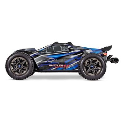 TRX-67097-4-BLUE Traxxas Rustler 4X4 VXL Ultimate Stadium Truck Blue