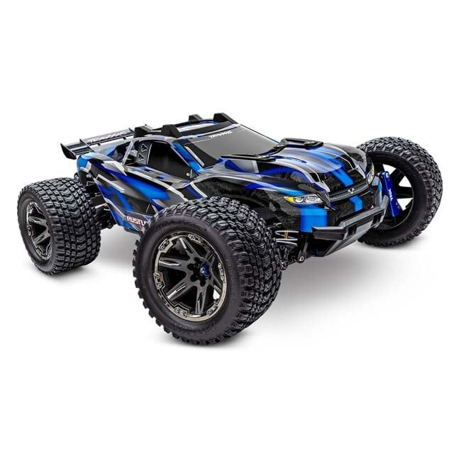 TRX-67097-4-BLUE Traxxas Rustler 4X4 VXL Ultimate Stadium Truck Blue