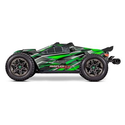 TRX-67097-4-GRN Traxxas Rustler 4X4 VXL Ultimate Stadium Truck Green