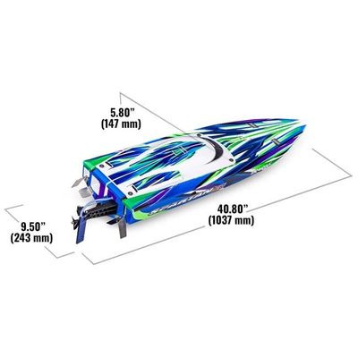 TRX-103076-4-GRN Traxxas Spartan SR Self-Righting Race Boat 1/10 RTR - Green
