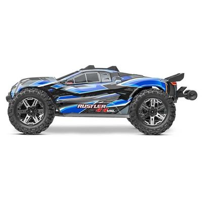 TRX-67376-4-BLUE Traxxas Rustler 4X4 VXL Blue Stadium Truck 1/10 4WD