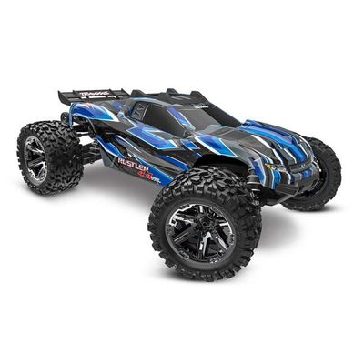 TRX-67376-4-BLUE Traxxas Rustler 4X4 VXL Blue Stadium Truck 1/10 4WD