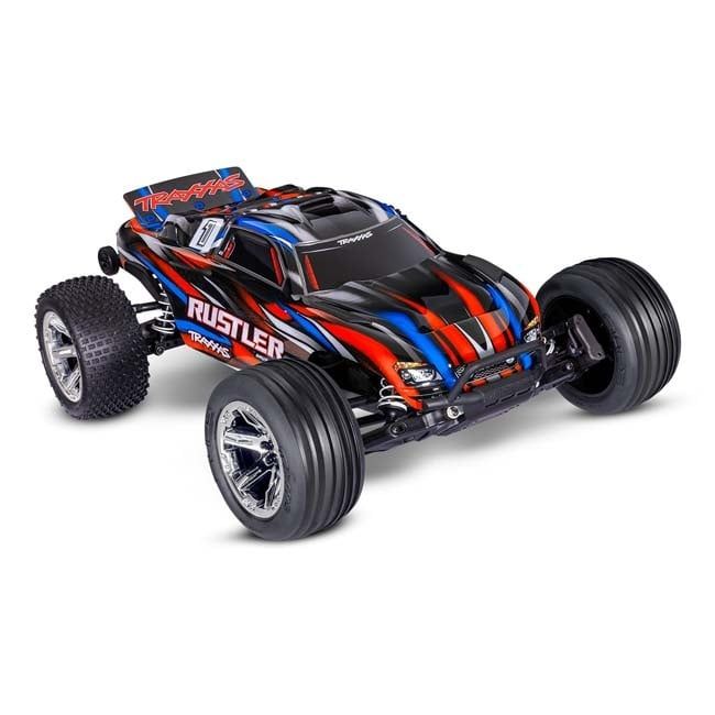 TRX-37354-4-RED Traxxas Rustler 2WD BL-2s HD Stadium Truck, Red