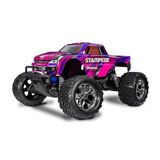 TRX-36254-8-PINK Traxxas Stampede 2WD HD 1/10 Scale Monster Truck with Battery - Pink