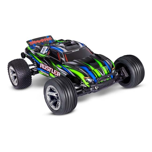 TRX-37354-4-GRN Traxxas Rustler 2WD BL-2s HD Stadium Truck, Green