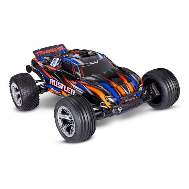 TRX-37354-4-ORNG Traxxas Rustler 2WD BL-2s HD Stadium Truck, Orange