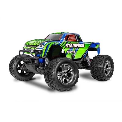 TRX-36254-8-GRN Traxxas Stampede 2WD HD 1/10 Scale Monster Truck with Battery - Green TRX-36254-8-GRN Traxxas Stampede 2WD HD 1/10 Scale Monster Truck with Battery - Green