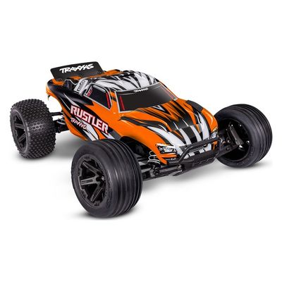 TRX-37254-8-ORNGX Traxxas Rustler 2WD XL-5 HD Stadium Truck with Battery, OrangeX