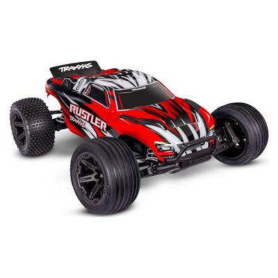 TRX-37254-8-REDX Traxxas Rustler 2WD XL-5 HD Stadium Truck with Battery, RedX