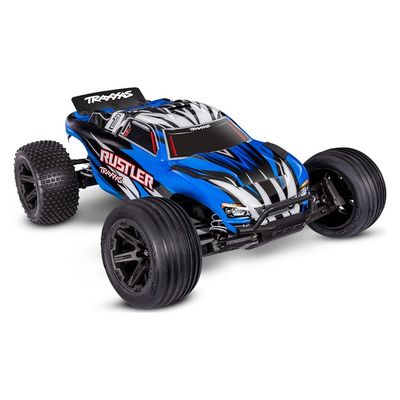 TRX-37254-8-BLUEX Traxxas Rustler 2WD XL-5 HD Stadium Truck with Battery, BlueX