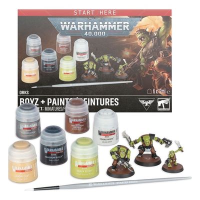 GWS-60-05 Games Workshop Warhammer 40,000 Orks: Boyz + Paints Set